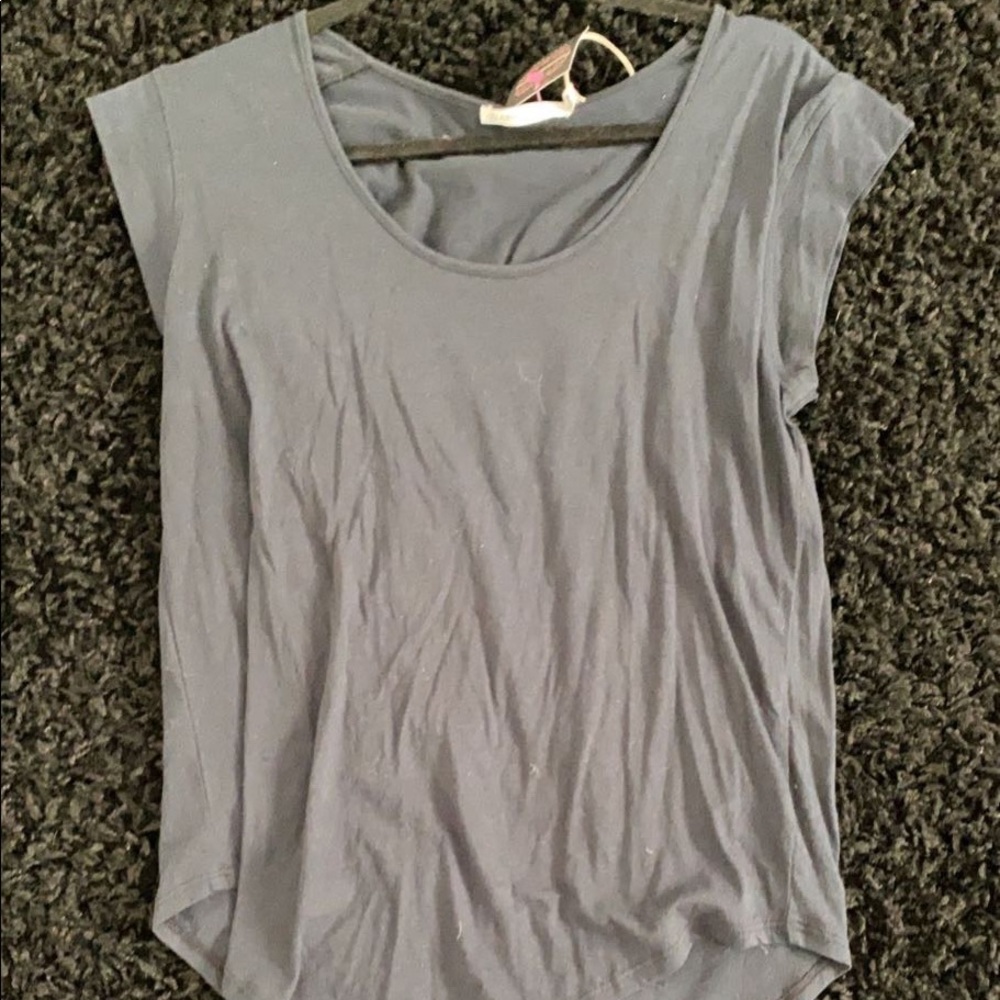 Alternative medium navy blue short sleeve top
